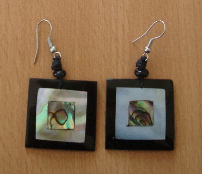 paua shell earring