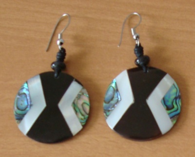 round mosaic earring