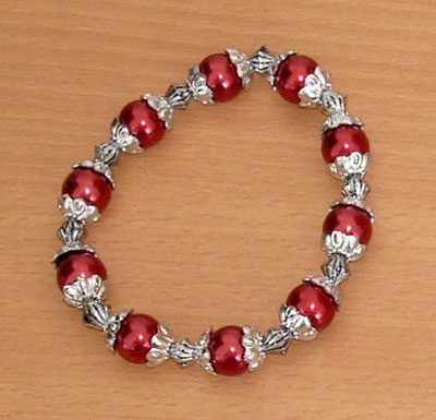 bead brcelet pearl with metal