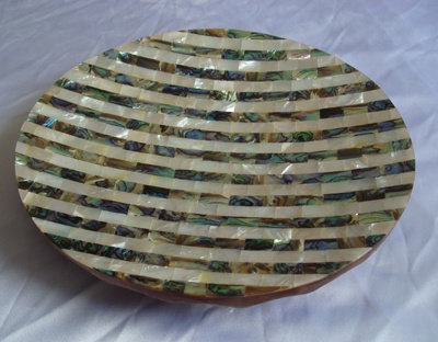 mother of pearl and paua shell