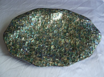 shell art with paua bowl