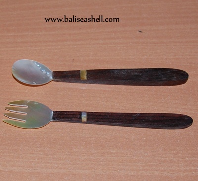 seashell spoon with wood art