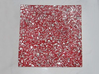 astry plate from shell small and sand