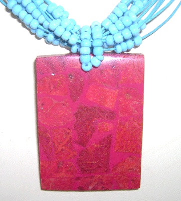 red coral necklace with bead