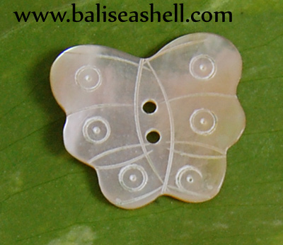 shell button buterfly art