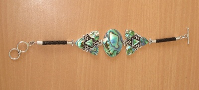 Paua Shell Silver Brecelet
