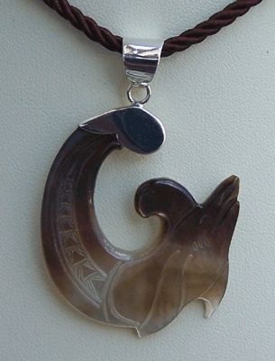 Pendant With Shell Carving Dolpin