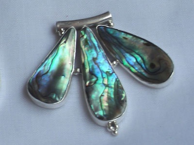 Pendant Paua Shell Silver